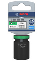 Bosch PRO Impact Socket, 1/2", 17 mm, Standard