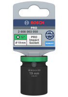 Bosch PRO Impact Socket, 1/2", 19 mm, Standard