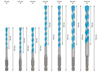 Bosch EXPERT HEX-9 Multi Construction Bohrer-Set, 5/5,5/6/7/8/10 mm, 7-tlg.