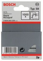 Bosch Feindrahtklammer Typ 59, 10,6 x 0,72 x 6 mm,...