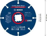 Bosch EXPERT Carbide Multi Wheel X-LOCK Trennscheibe, 125 mm, 22,23 mm