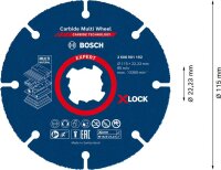 Bosch EXPERT Carbide Multi Wheel X-LOCK Trennscheibe, 115 mm, 22,23 mm