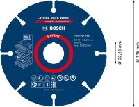 Bosch EXPERT Carbide Multi Wheel Trennscheibe, 115 mm, 22,23 mm