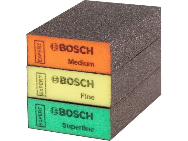 Bosch EXPERT S471 Standard Block, 69 x 97 x 26 mm, M, F, SF, 3-tlg. Für Handschleifen