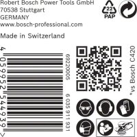 Bosch EXPERT C470 Schleifpap. o. Lö. f. Winkelschl. und Bohrer, 125 mm, G 320, 50-tlg.