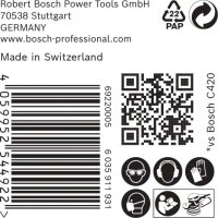 Bosch EXPERT C470 Schleifpap. o. Lö. f. Winkelschl. u. Bohrer, 125 mm, G 100, 50-tlg.