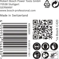 Bosch EXPERT C470 Schleifpapier Mehrloch für Exzenterschleifer, 150 mm, K 400, 50-tlg.