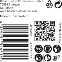 Bosch EXPERT C470 Schleifpapier Mehrloch für Exzenterschleifer, 150 mm, K 240, 50-tlg.