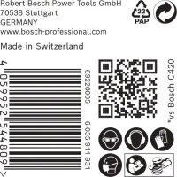 Bosch EXPERT C470 Schleifpapier Mehrloch für Exzenterschleifer, 150 mm, K 220, 50-tlg.