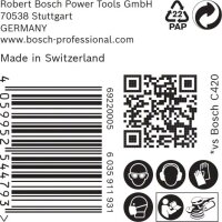 Bosch EXPERT C470 Schleifpapier Mehrloch für Exzenterschleifer, 150 mm, K 180, 50-tlg.