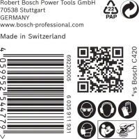 Bosch EXPERT C470 Schleifpapier Mehrloch für Exzenterschleifer, 150 mm, K 120, 50-tlg.