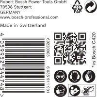 Bosch EXPERT C470 Schleifpapier Mehrloch für Exzenterschleifer, 150 mm, K 60, 50-tlg.