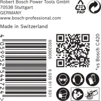 Bosch EXPERT C470 Schleifpapier Mehrloch für Exzenterschleifer, 125 mm, K 400, 50-tlg.