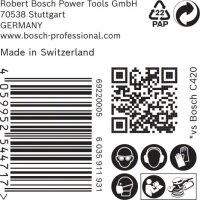 Bosch EXPERT C470 Schleifpapier Mehrloch für Exzenterschleifer, 125 mm, K 320, 50-tlg.