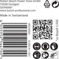 Bosch EXPERT C470 Schleifpapier Mehrloch für Exzenterschleifer, 125 mm, K 240, 50-tlg.