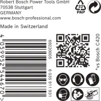 Bosch EXPERT C470 Schleifpapier Mehrloch für Exzenterschleifer, 125 mm, K 150, 50-tlg.