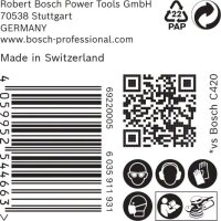 Bosch EXPERT C470 Schleifpapier Mehrloch für Exzenterschleifer, 125 mm, K 120, 50-tlg.