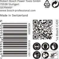 Bosch EXPERT C470 Schleifpapier Mehrloch für Exzenterschleifer, 125 mm, K 80, 50-tlg.