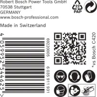 Bosch EXPERT C470 Schleifpapier Mehrloch für Exzenterschleifer, 125 mm, K 40, 50-tlg.