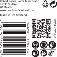 Bosch EXPERT C470 Schleifpap. o. Löcher f. Winkelschl. u. Bohr., 125 mm, G 60, 50-tlg.