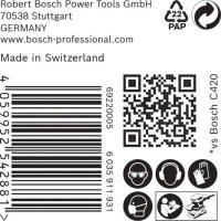 Bosch EXPERT C470 Schleifpap., 14 Löcher für Schw.schl., 115 x 230 mm, K 400, 50-tlg.