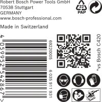 Bosch EXPERT C470 Schleifpap., 14 Löcher für Schw.schl., 115 x 230 mm, K 240, 50-tlg.