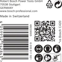 Bosch EXPERT C470 Schleifpap., 14 Löcher für Schw.schl., 115 x 230 mm, K 120, 50-tlg.