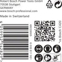 Bosch EXPERT C470 Schleifpap., 14 Löcher für Schw.schl., 115 x 230 mm, K 80, 50-tlg.