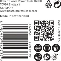 Bosch EXPERT C470 Schleifpap., 8 Löcher für Schw.schl., 93 x 186 mm, K 40, 50-tlg.