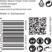 Bosch EXPERT C470 Schleifpapier für Deltaschleifer, 93 mm, K 320, 50 Stück