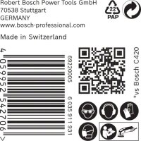 Bosch EXPERT C470 Schleifpapier für Deltaschleifer, 93 mm, K 240, 50 Stück