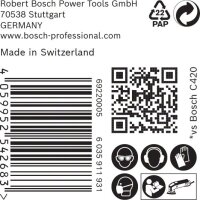 Bosch EXPERT C470 Schleifpapier für Deltaschleifer, 93 mm, K 120, 50 Stück