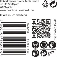 Bosch EXPERT C470 Schleifpapier für Deltaschleifer, 93 mm, K 40, 50 Stück