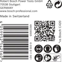 Bosch EXPERT C470 Schleifpapier mit 6 Löchern für Exzenterschl., 150 mm, K 60, 50-tlg.