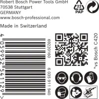 Bosch EXPERT M480 Schleifnetz für Schwingschleifer, 115 x 230 mm, K 320, 50-tlg.