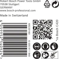 Bosch EXPERT M480 Schleifnetz für Schwingschleifer, 93 x 186 mm, K 120, 50-tlg.