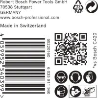 Bosch EXPERT M480 Schleifnetz für Exzenterschleifer, 150 mm, K 150, 50 Stück