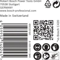 Bosch EXPERT M480 Schleifnetz für Exzenterschleifer, 125 mm, K 240, 50 Stück