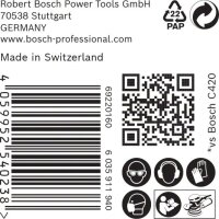 Bosch EXPERT M480 Schleifnetz für Exzenterschleifer, 125 mm, K 220, 50 Stück