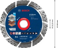 Bosch EXPERT MultiMaterial Diamanttrennscheiben, 150 x 22,23 x 2,4 x 12 mm