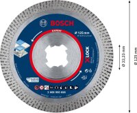 Bosch EXPERT HardCeramic X-LOCK Diamanttrennscheiben, 125 x 22.23 x 1.4 x 10 mm