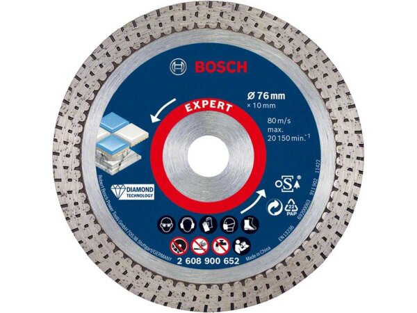 Bosch EXPERT HardCeramic 76 mm Diamanttrennscheiben 76 x 1,5 x 10 mm.