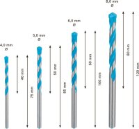 Bosch EXPERT MultiConstruction CYL-9 Bohrer-Set, 4/5/6/8 mm, 4-tlg.