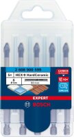 Bosch EXPERT HEX-9 HardCeramic Dachziegel-Bohrer-Set, 6 mm, 5-tlg.