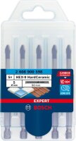 Bosch EXPERT HEX-9 HardCeramic Dachziegel-Bohrer-Set, 5 mm, 5-tlg.