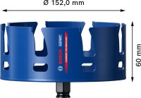 Bosch EXPERT Construction Material Lochsäge, 152 x 60 mm. Für Dreh- und Schlagbohrer