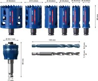 Bosch EXPERT Tough Material Lochsäge-Set, 22/25/35/40/51/68 mm, 9-tlg.