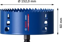 Bosch EXPERT Tough Material Lochsäge, 152 x 60 mm. Für Dreh- und Schlagbohrer