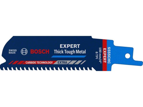 Bosch EXPERT ‘Thick Tough Metal’ S 555 CHC Säbelsägeblatt, 1 Stück. Für Säbelsägen