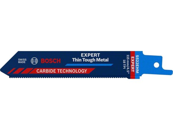 Bosch EXPERT ‘Thin Tough Metal’ S 522 EHM Säbelsägeblatt, 1 Stück. Für Säbelsägen